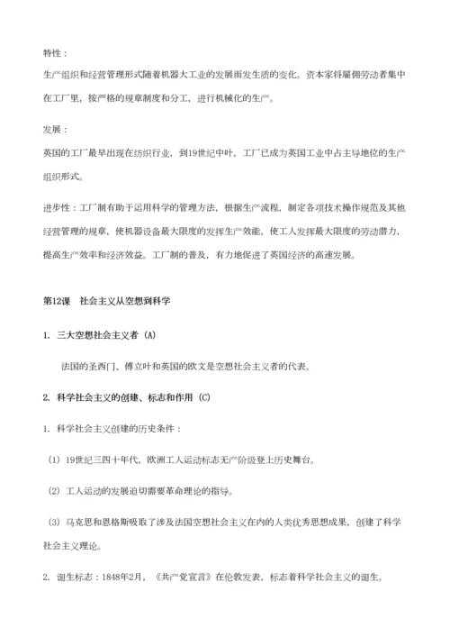 2023年上海高中历史第四分册知识点整理.docx