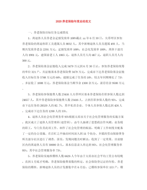 精编之养老保险年度总结范文.docx
