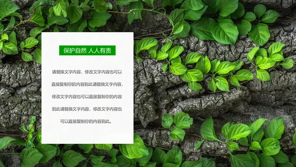 绿色环保世界湿地森林日动态PPT模板