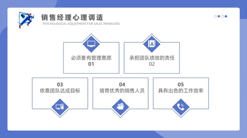 紫色蓝色商务插画简约模版销售管理培训通用PPT个人总结课件