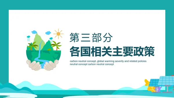 碳中和概念全球变暖环保PPT模板