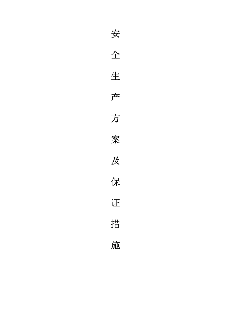 安全生产专题方案及保证综合措施.docx
