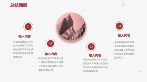 工作总结汇报红色简约风通用PPT模板