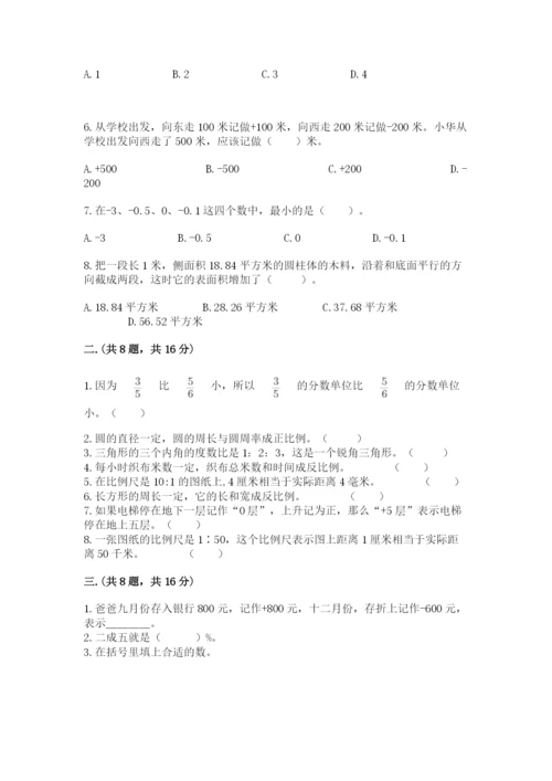 苏教版数学小升初模拟试卷（真题汇编）.docx