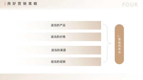 棕色简约风营销技巧和营销方法PPT模板