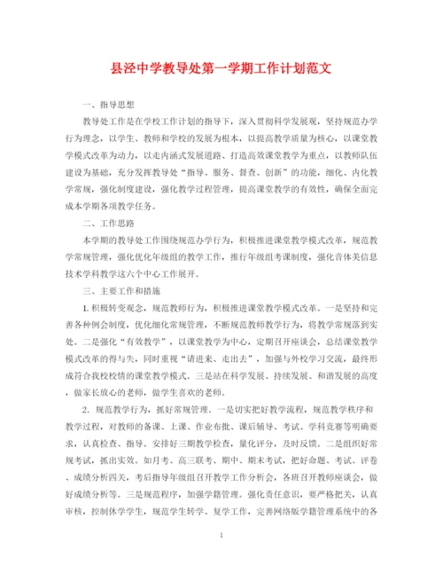 精编之县泾教导处第一学期工作计划范文.docx