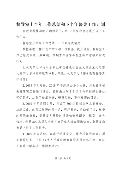 督导室上半年工作总结和下半年督导工作计划.docx