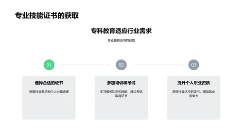 专科教育职业技能培养PPT模板