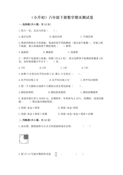 （小升初）六年级下册数学期末测试卷精品及答案.docx