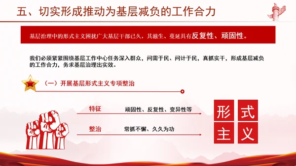 学习贯彻整治形式主义为基层减负若干规定学习PPT