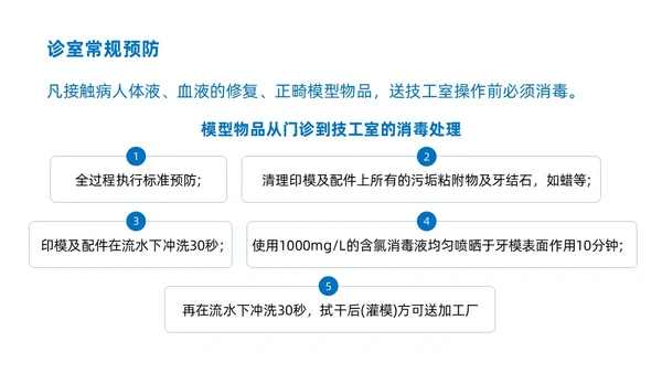 蓝色商务简约口腔科院感预防控制说课培训PPT模板院感知识培训