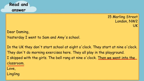 Module 8 Unit 2 Yesterday I went to Sam and Amy's 