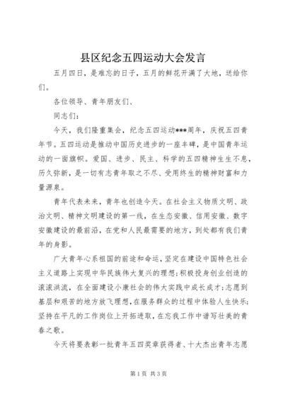 县区纪念五四运动大会发言 (5).docx