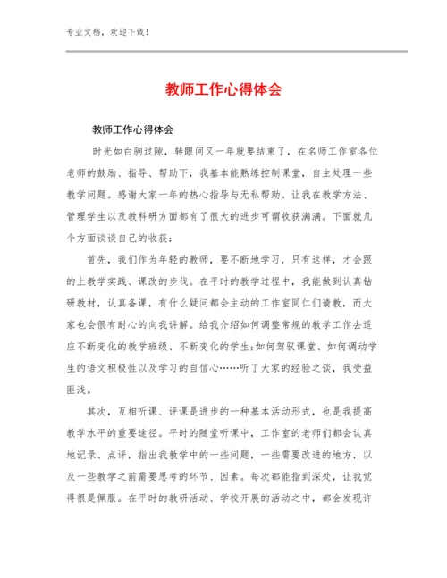 2024教师工作心得体会范文8篇.docx