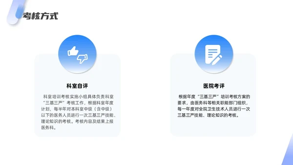 蓝色渐变高端商务三基三严培训及考核管理医疗培训通用PPT模板员工培训