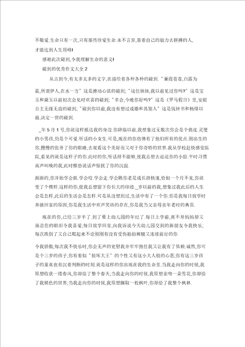 2021年遇见的作文5篇