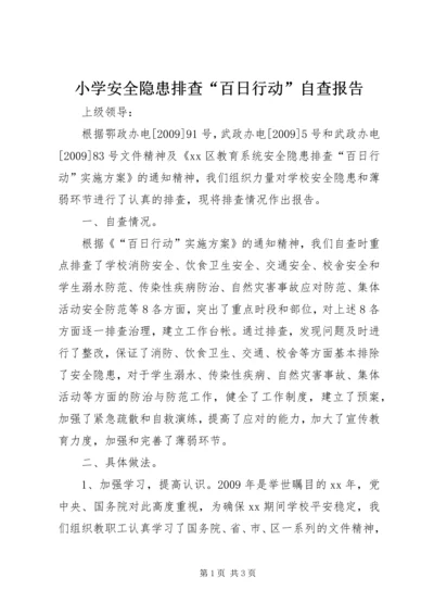 小学安全隐患排查“百日行动”自查报告.docx
