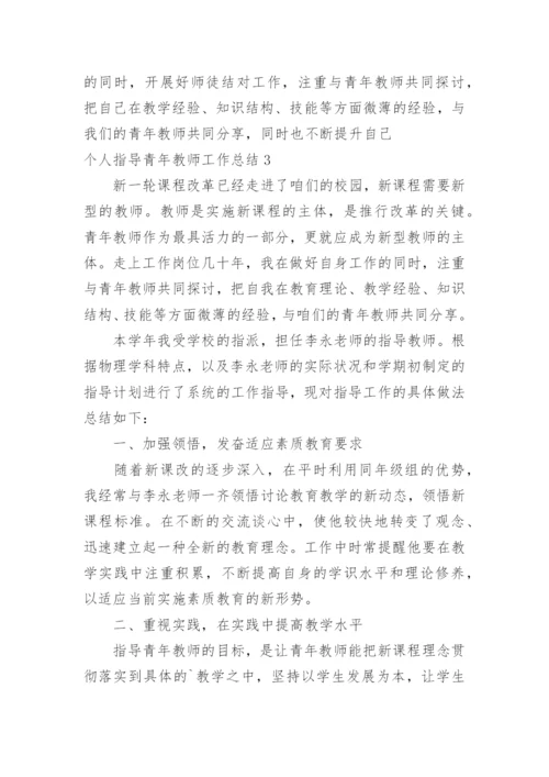 个人指导青年教师工作总结.docx