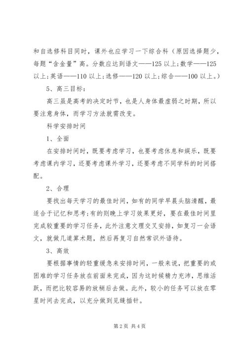 绝对实用的高中三年学习计划.docx