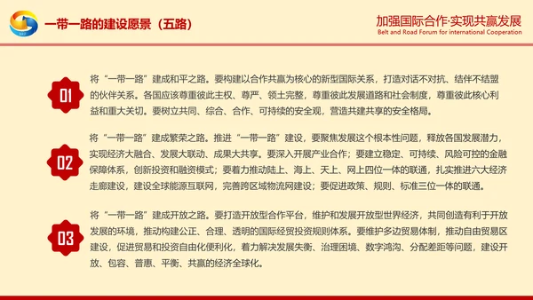 一带一路高峰论坛一带一路介绍PPT模板