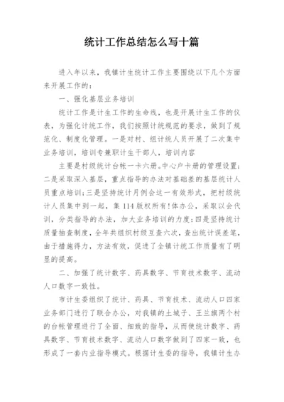 统计工作总结怎么写十篇.docx