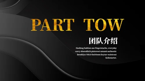 黑金质感商务计划书通用PPT模板