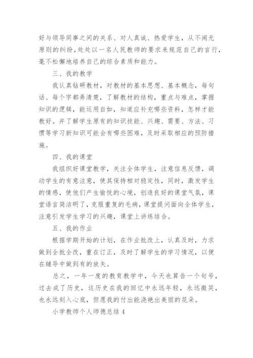 小学教师个人师德总结.docx