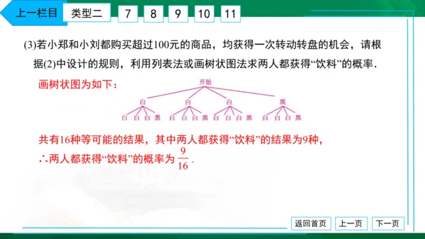 专题卷（三） 一元二次方程与概率的实际应用 习题课件（18张PPT）