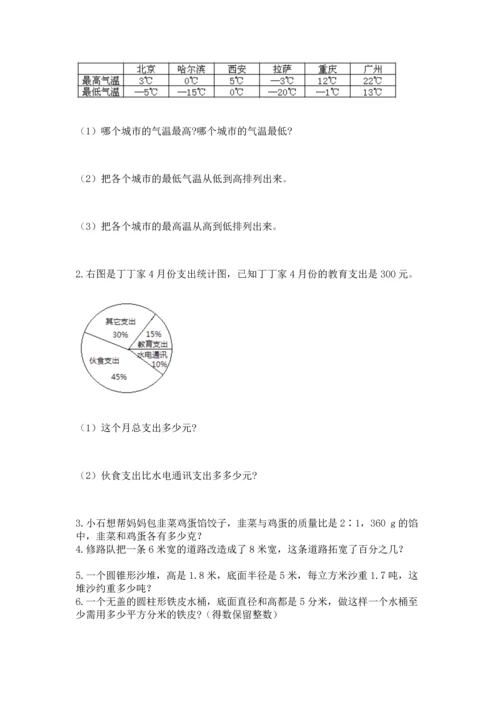 人教版六年级下册数学期末测试卷附答案（培优）.docx