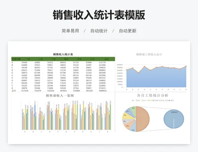 销售收入统计表模版