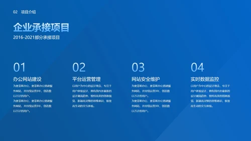 蓝色精品极简商务企业画册PPT模板