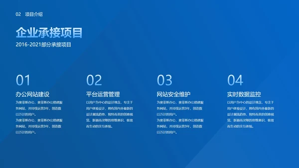 蓝色精品极简商务企业画册PPT模板