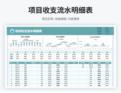 项目收支流水明细表