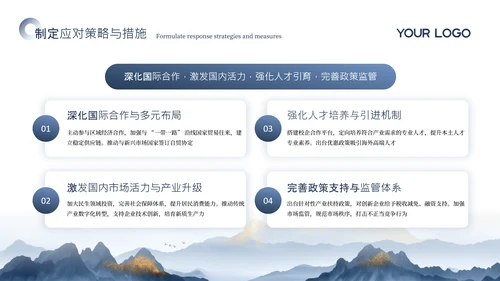 蓝色商务踔厉奋发勇毅前行汇报总结通用PPT模板
