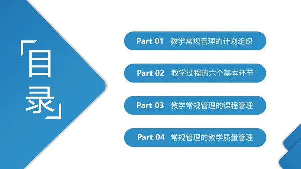 蓝色简约风学校教学常规管理培训PPT课件教师培训