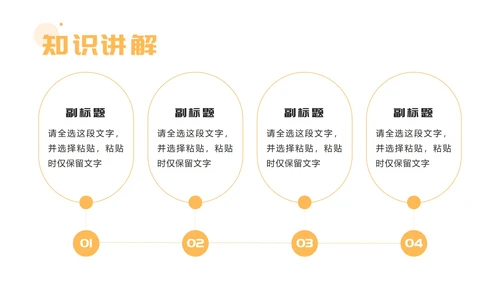 黄色商务简约教学ppt模板
