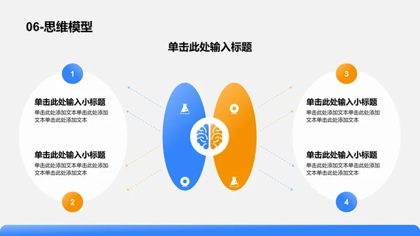 蓝色渐变风思维模型PPT模板
