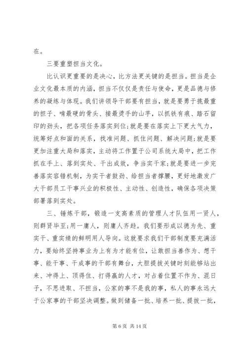 公司年终总结领导致辞稿.docx