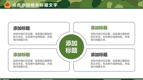 迷彩八一军队国防部队建设PPT模板