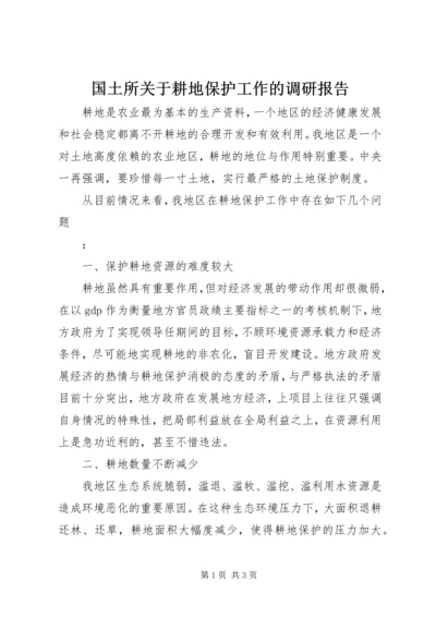 国土所关于耕地保护工作的调研报告 (5).docx