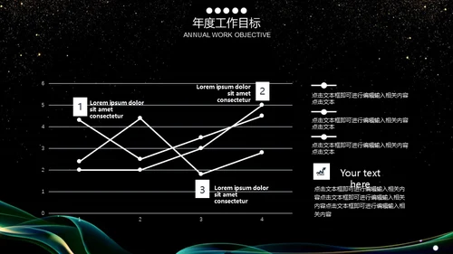 抽象曲线金粉质感商务报告通用PPT模板