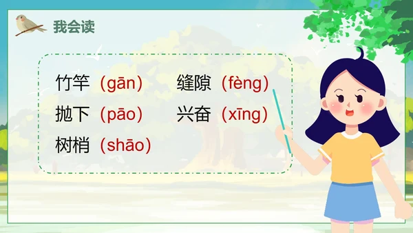 人教版语文四年级上册鸟的天堂课件PPT模板