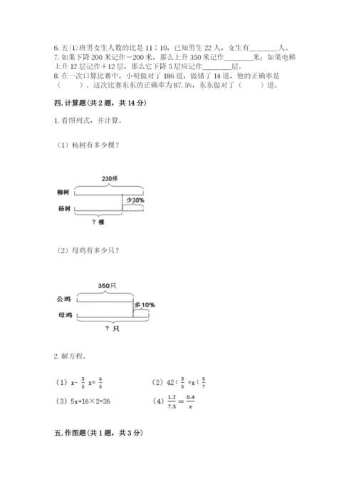 宁远县六年级下册数学期末测试卷审定版.docx