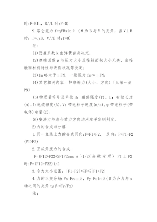 高中物理会考复习知识点.docx