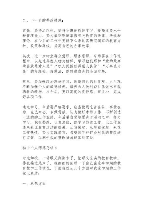 初中个人师德总结10篇.docx