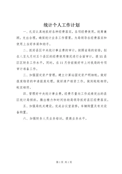 统计个人工作计划.docx