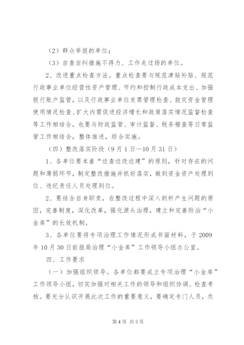 市容局小金库治理方案.docx