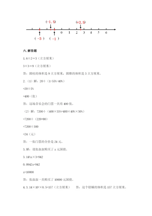 沪教版小学六年级下册数学期末综合素养测试卷（考点梳理）.docx