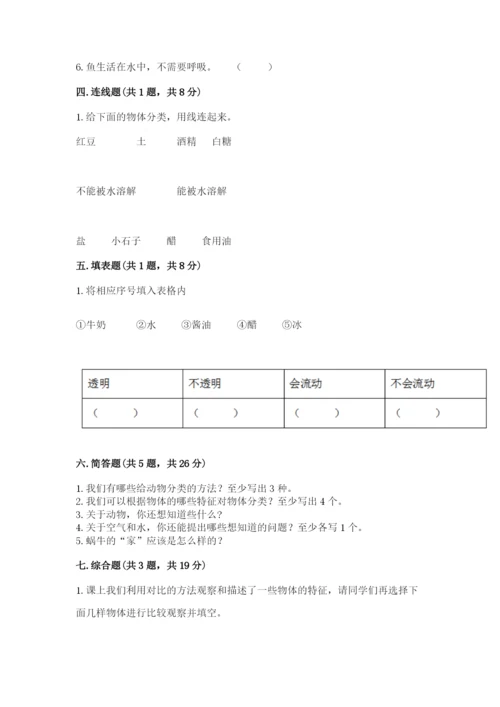 教科版一年级下册科学期末测试卷精品（全优）.docx