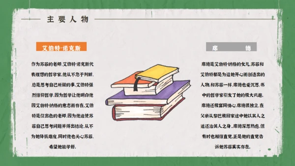 苏菲的世界哲学启蒙书籍通用PPT模板